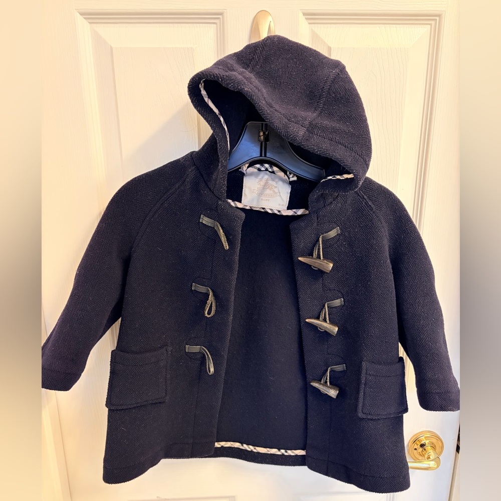 Burberry Baby Navy wool duffle coat size 36-48 (3-4T)